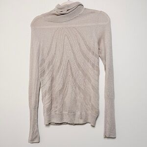 Angel Of The North Light Beige Cowl Neck Sweater